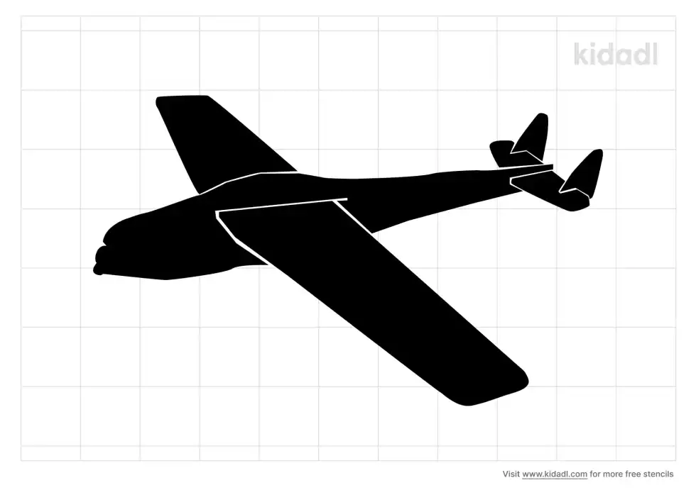 Glider Plane Stencil