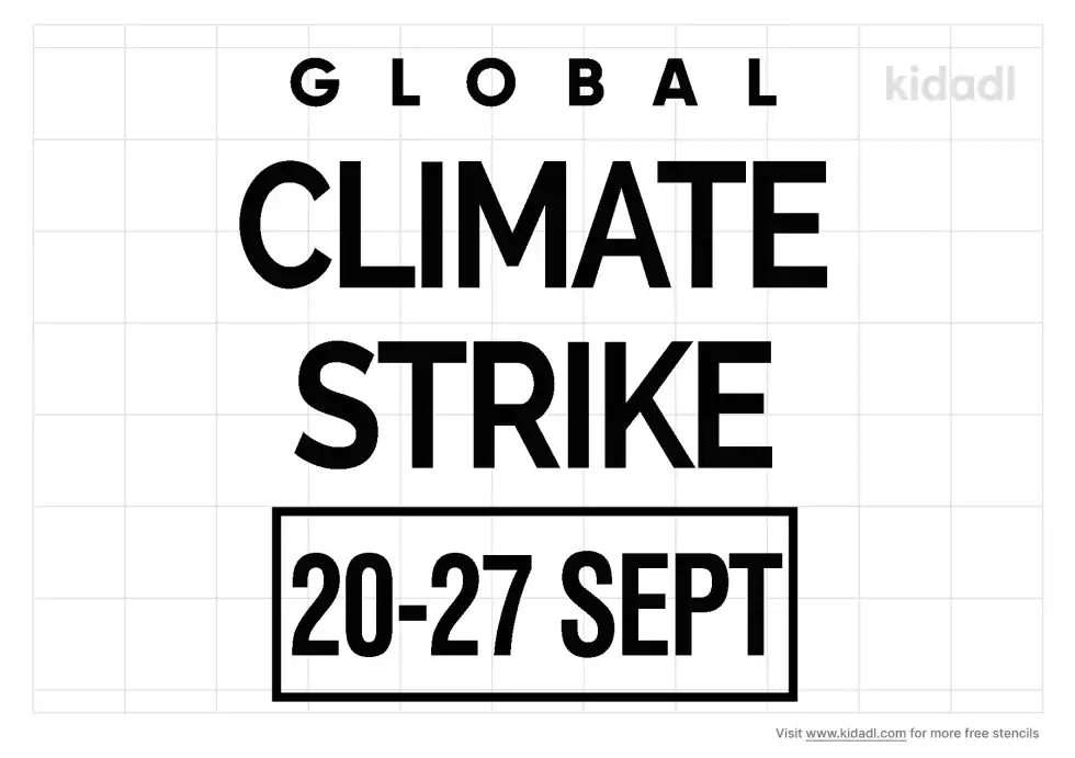 Global Climate Strike Stencil