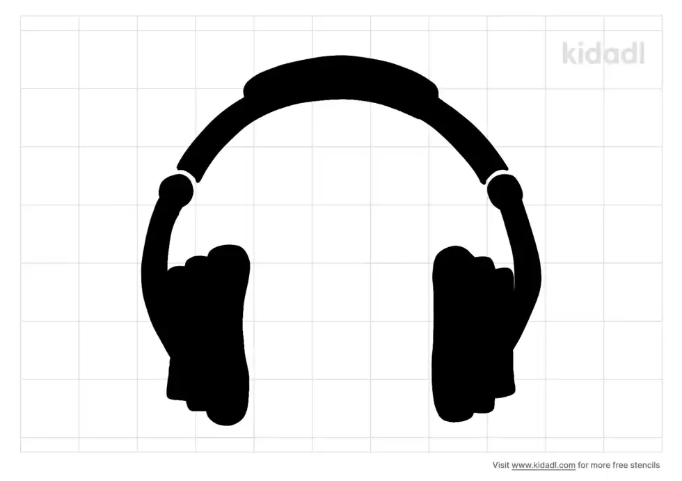Headphones Stencil