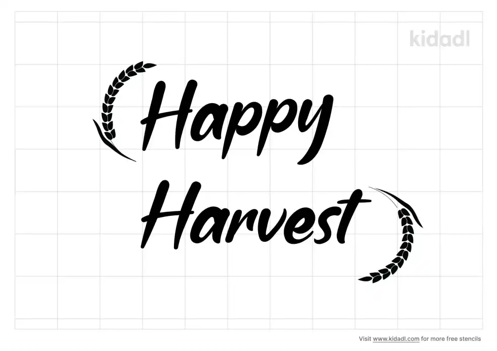 Happy Harvest Stencil