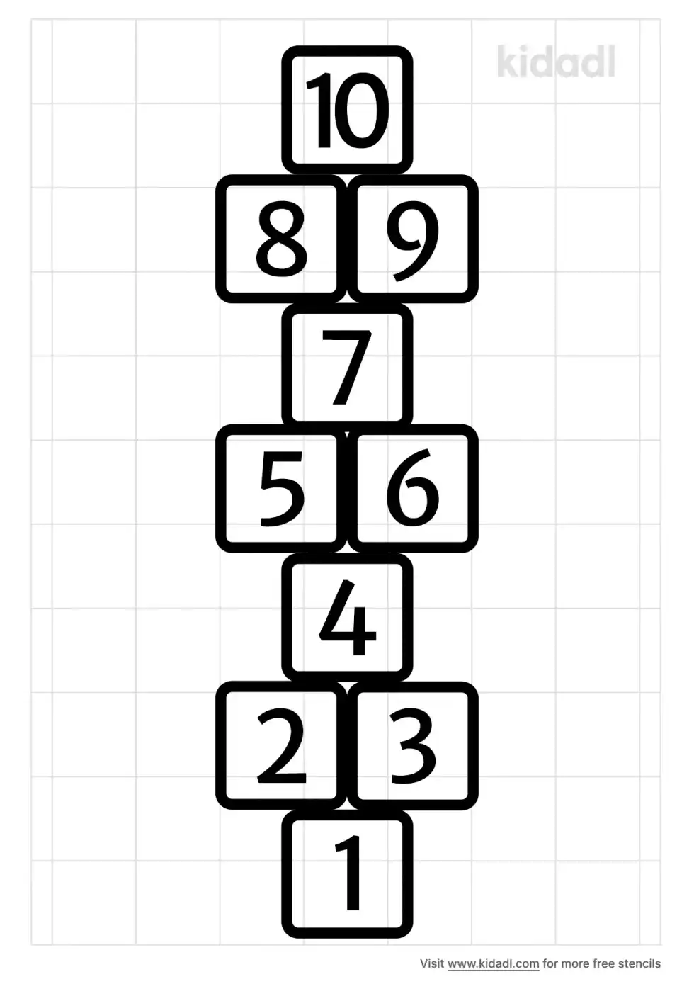 Hopscotch Stencil