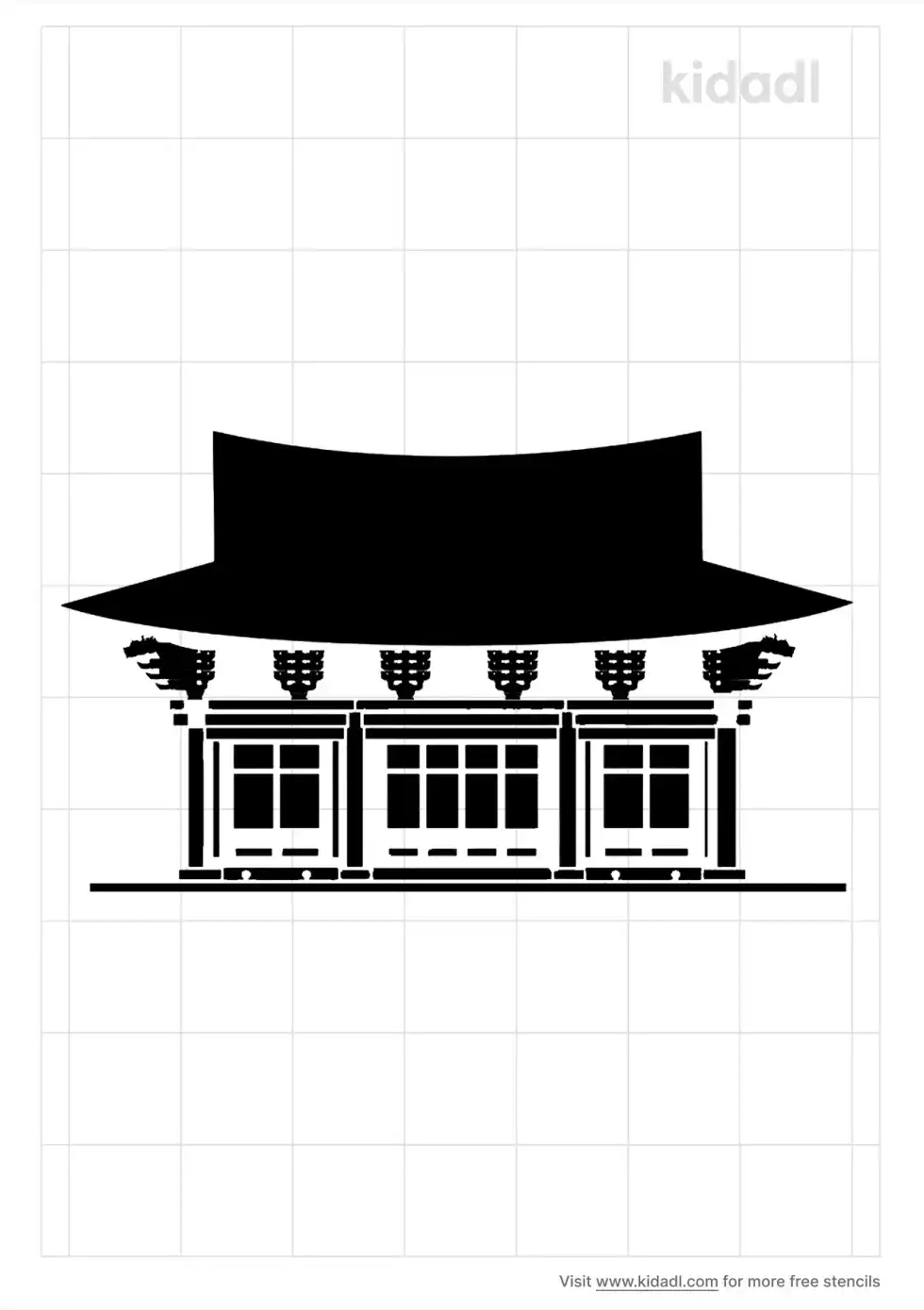 Korea Palace Stencil
