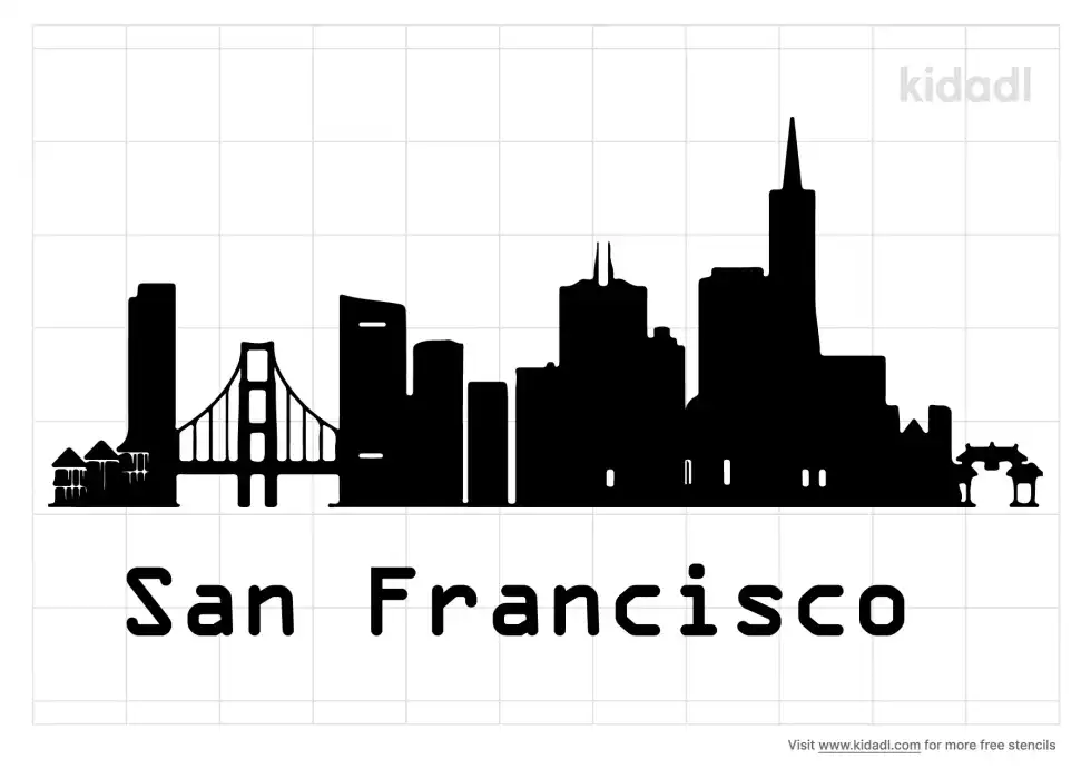 San Francisco Cityscape Stencil