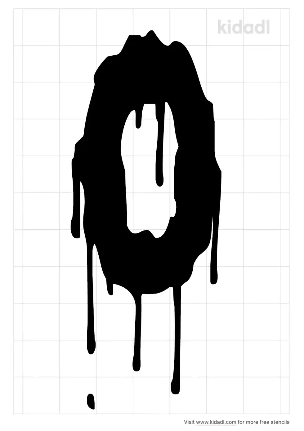 Letter O In Halloween Style Stencil