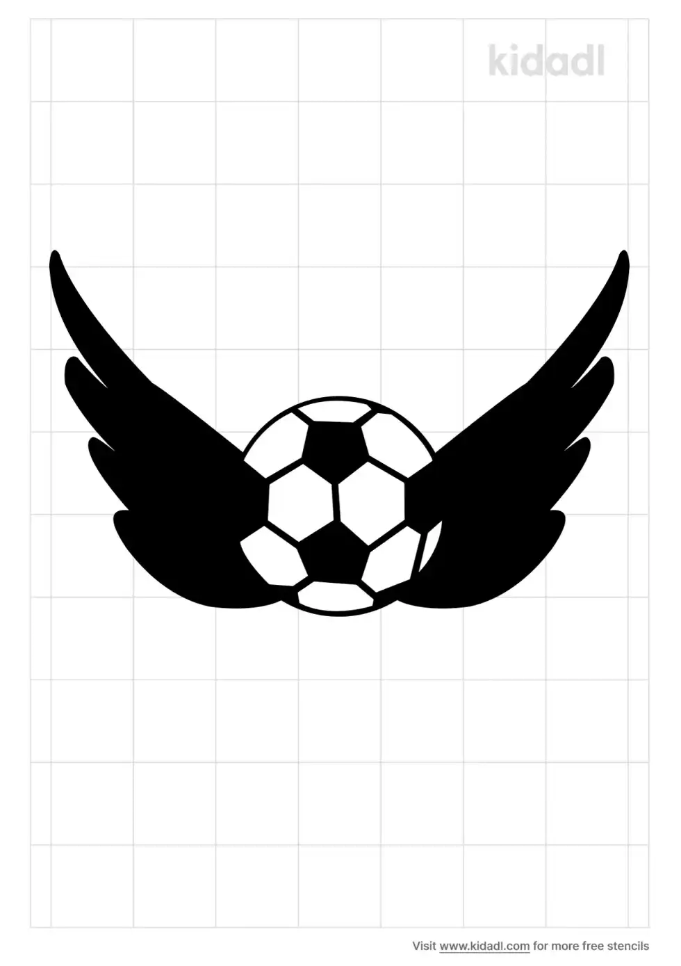 Ball Wings Stencil