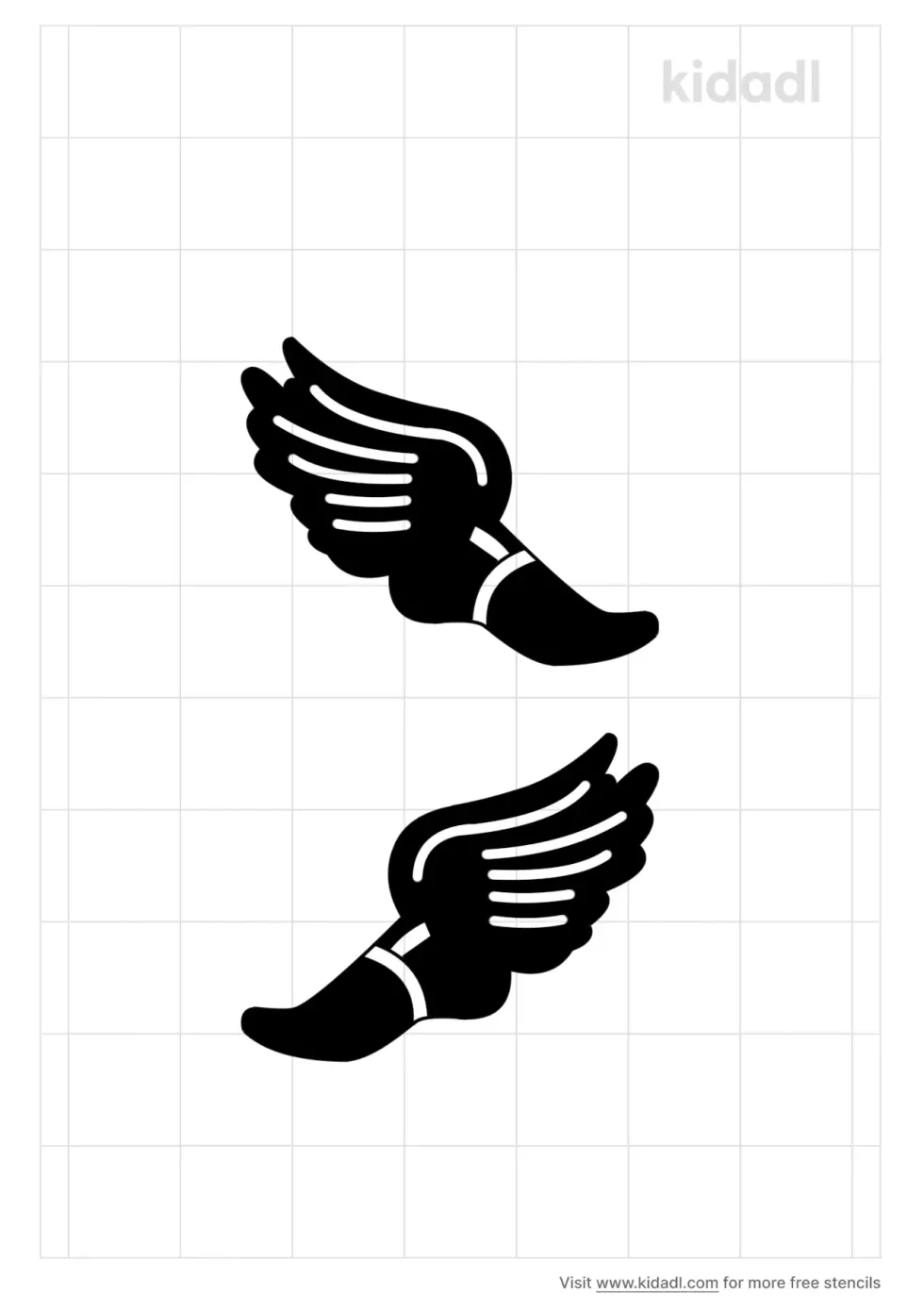 Hermes Wing Stencil