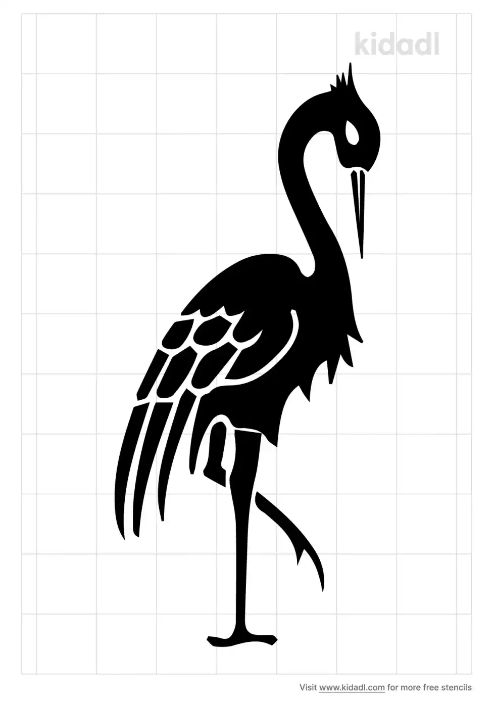 Heron Stencil