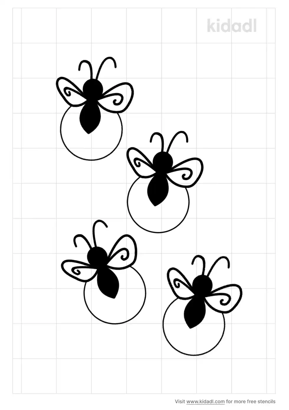 Fireflies Stencil
