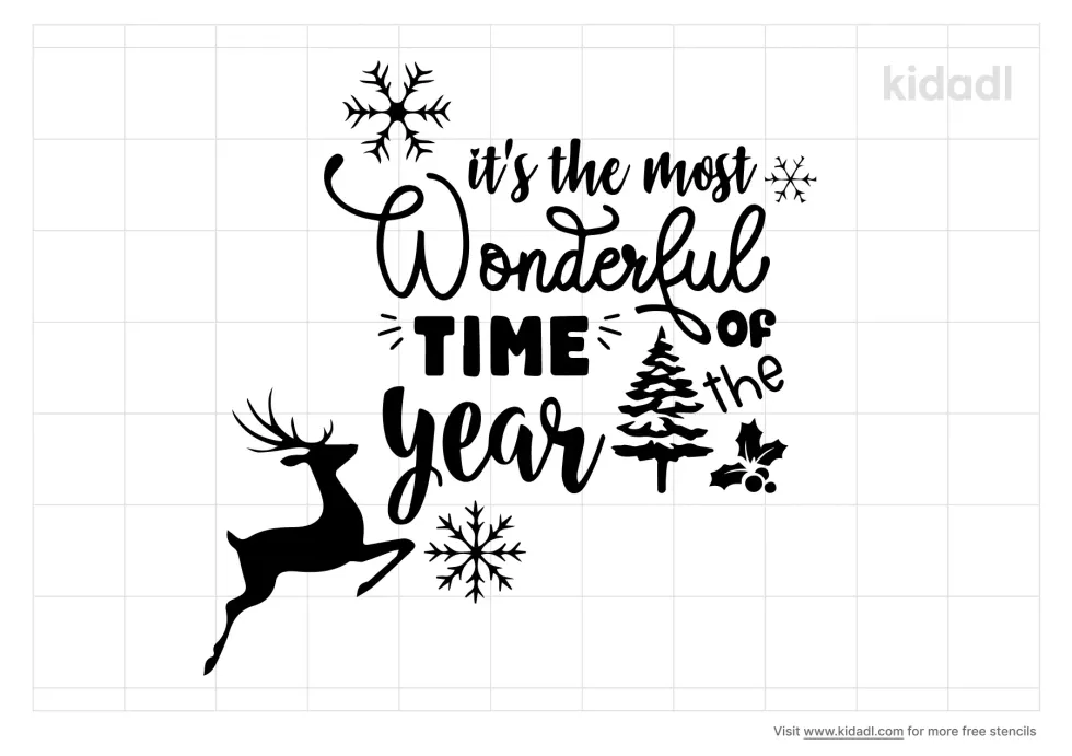 Holiday It's The Most Wonderful Time Stencil