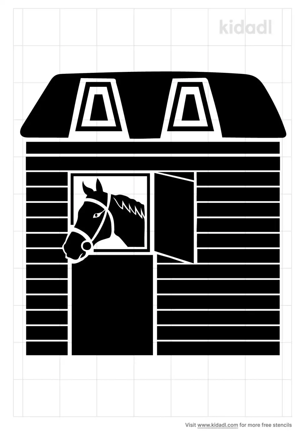 Horse Barn Stencil