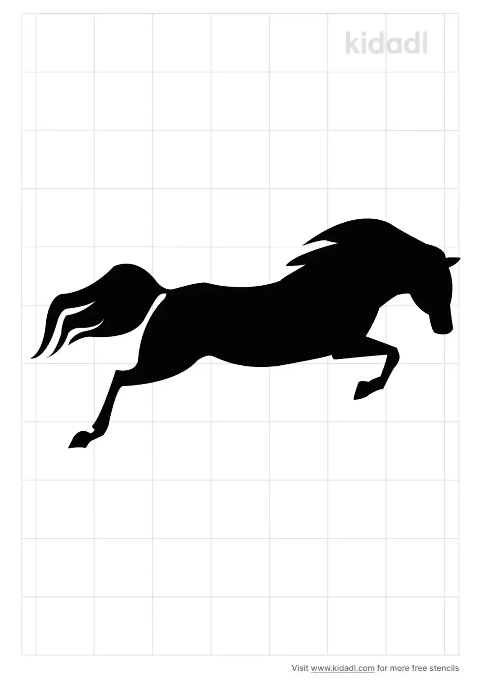 Horse Jumping Stencil