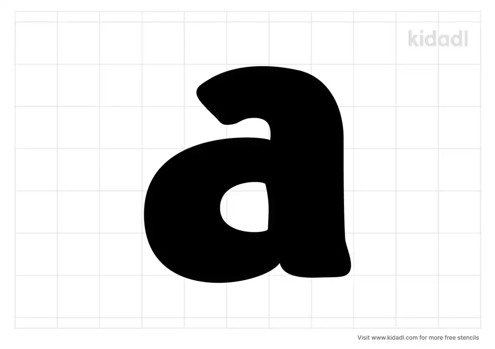Lower Case A Stencil