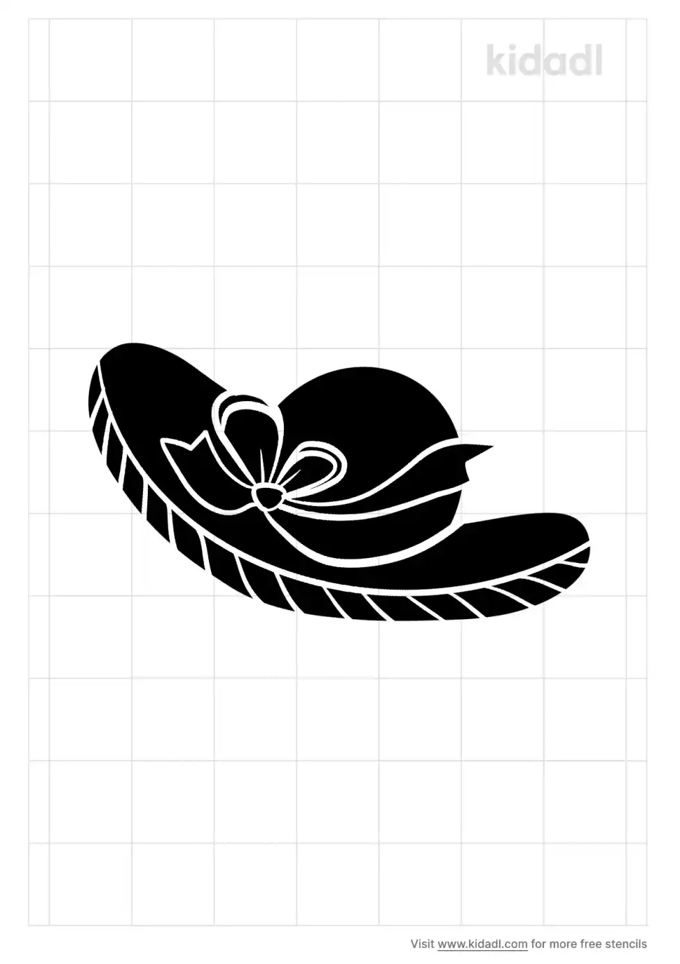 Girly Hat Stencil