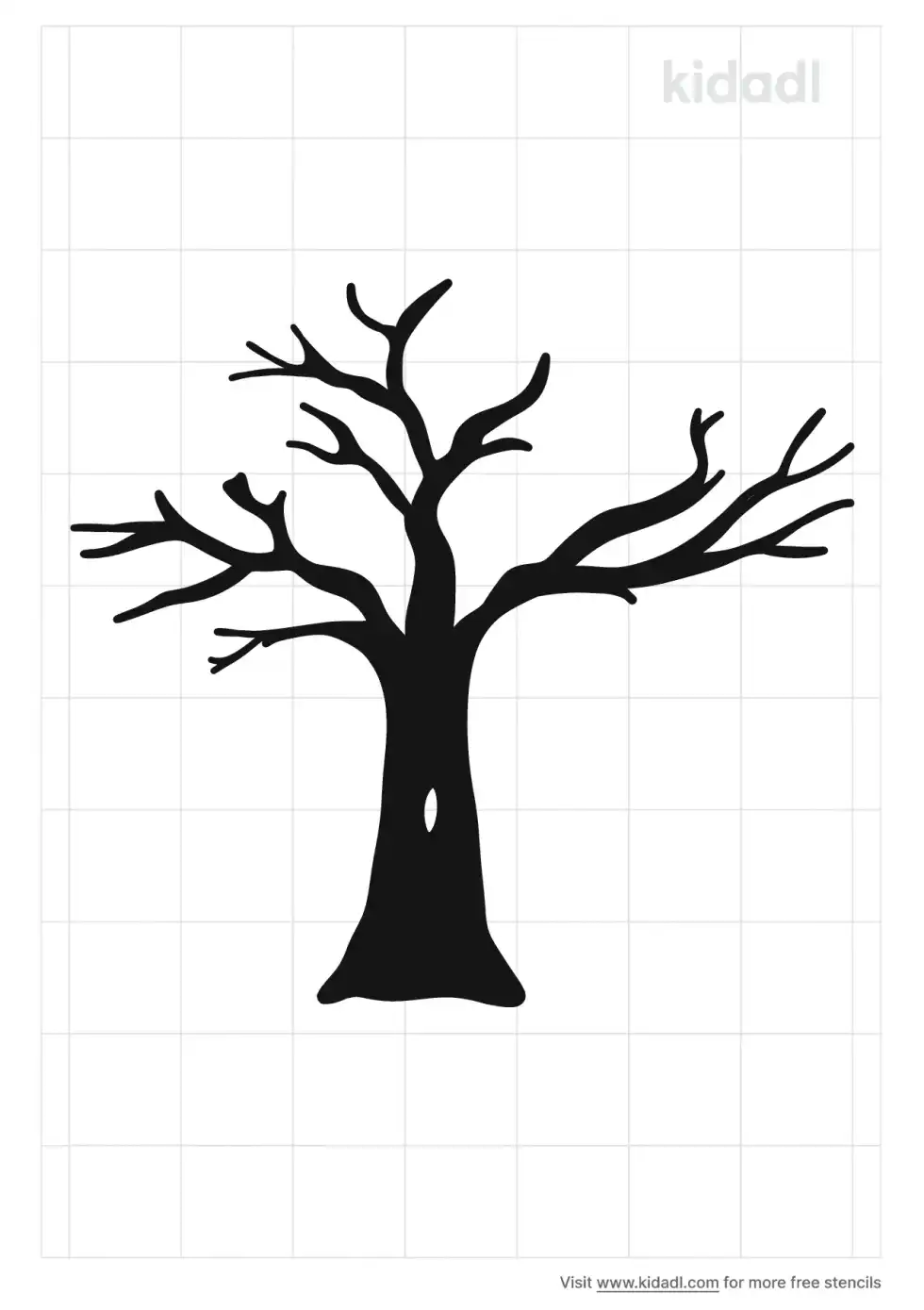 Leafless Tree Stencil