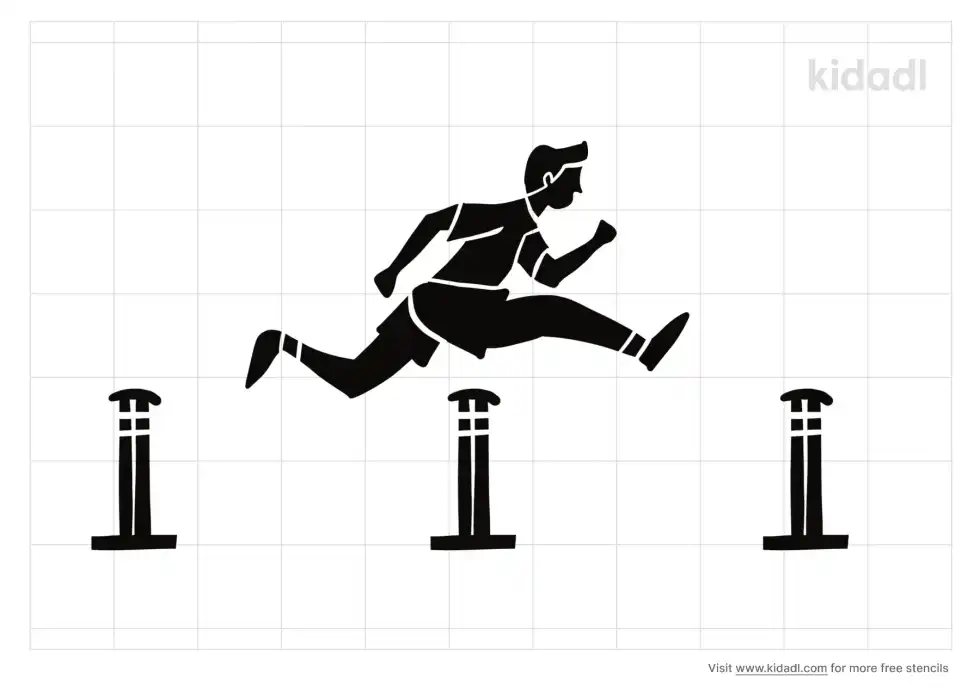 Hurdler Stencil