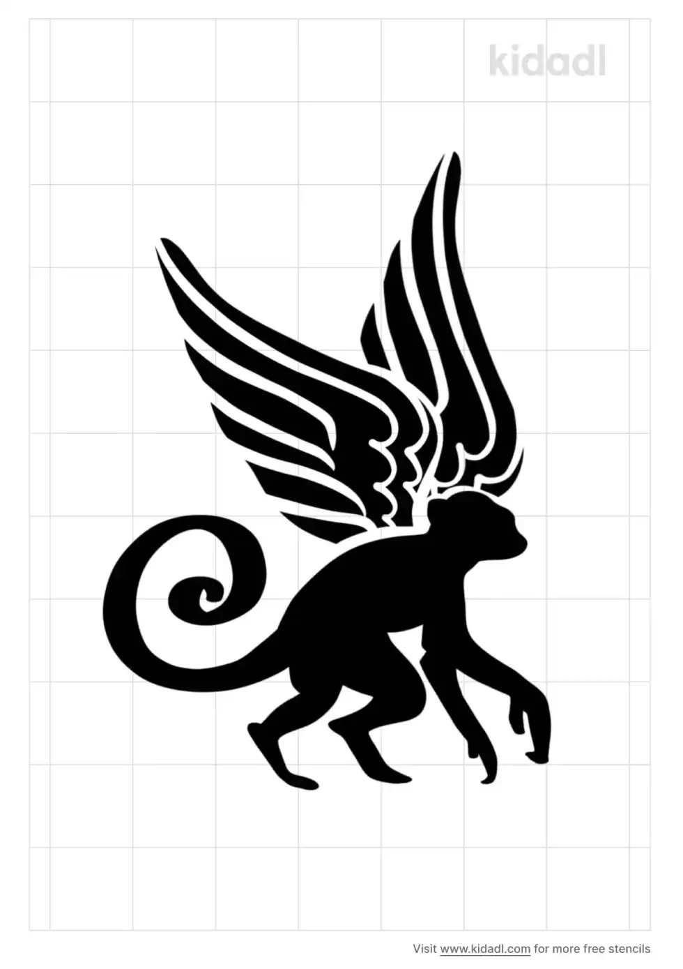 Winged Monkey Stencil