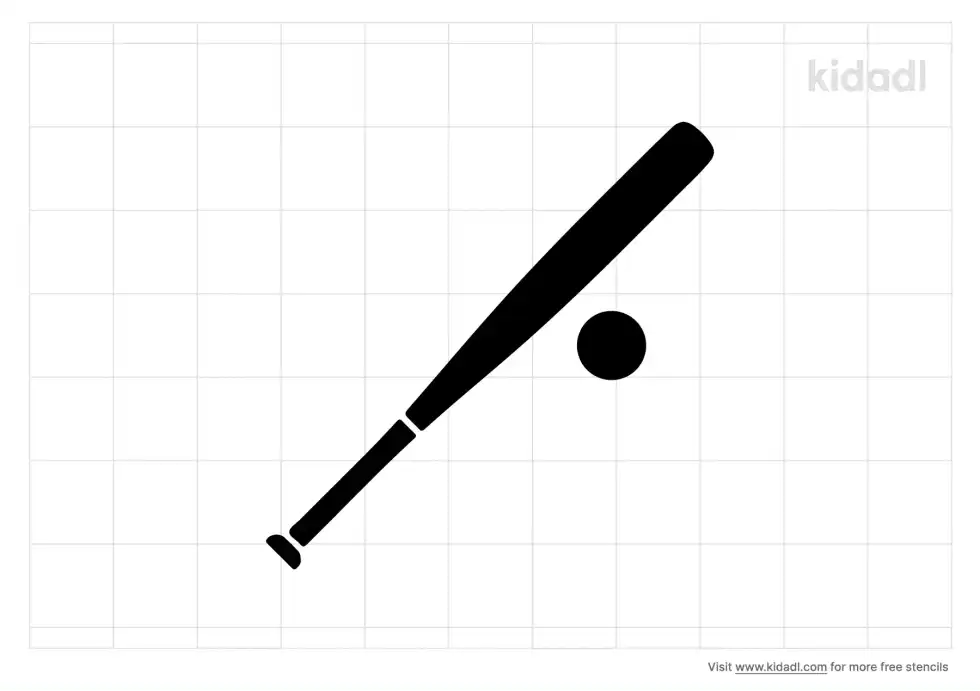 Softball Bat Stencil