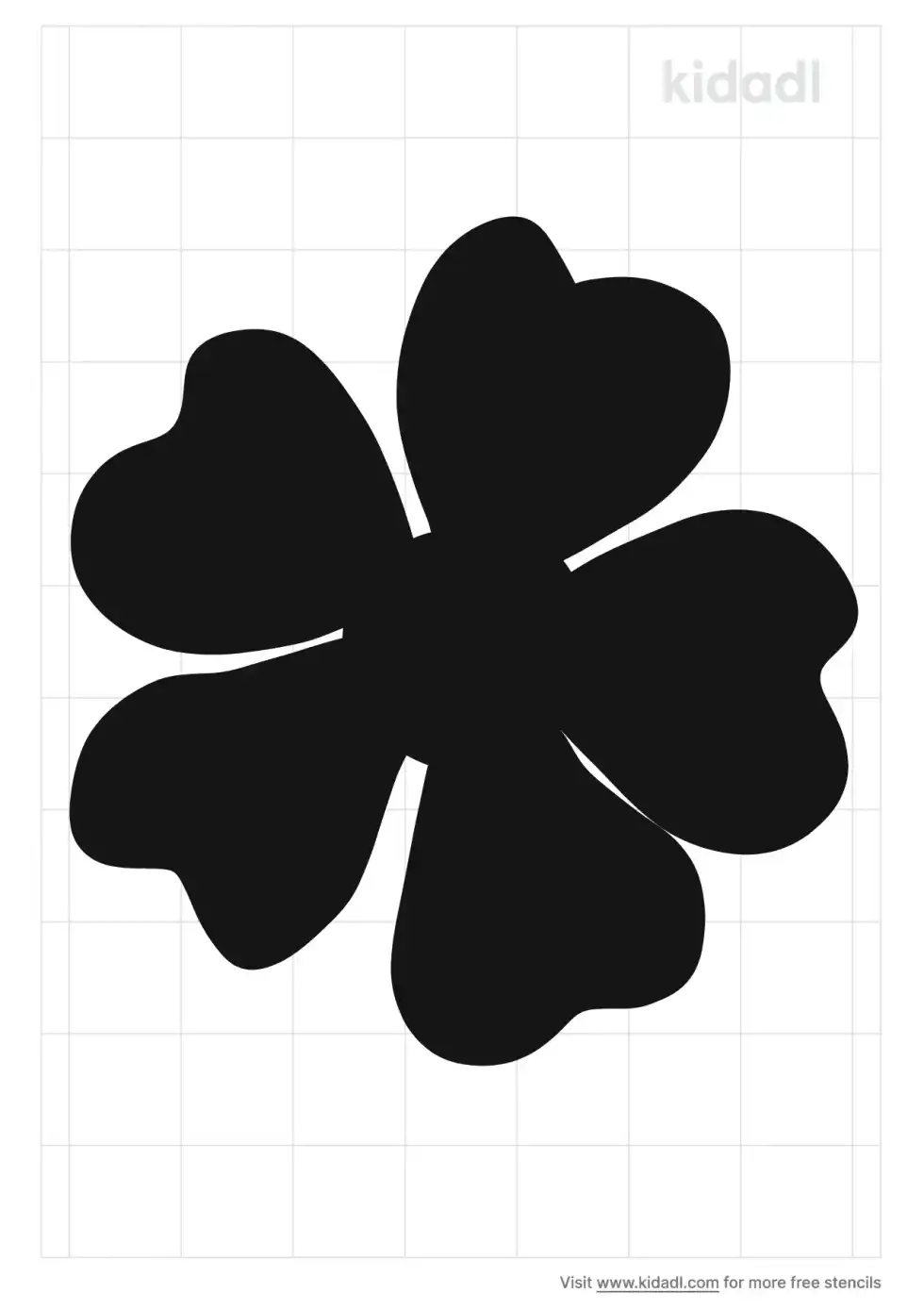 Five Petal Flower Stencil