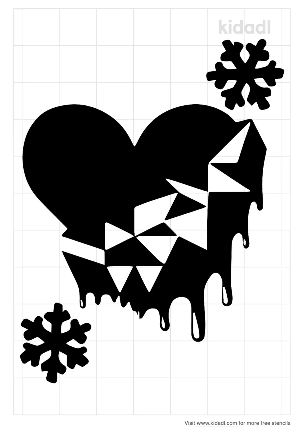 Ice Heart Stencil