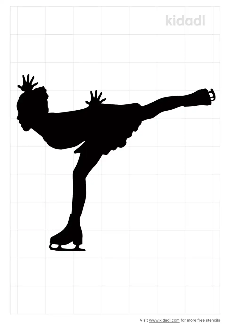 Ice Skating Stencil