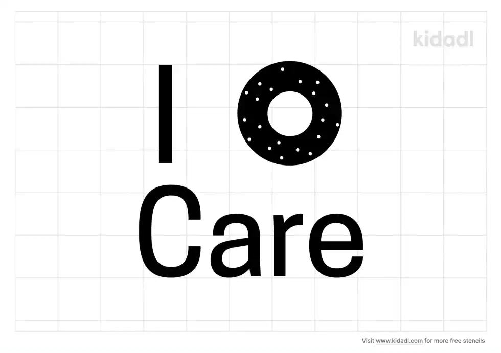 I Donut Care Stencil