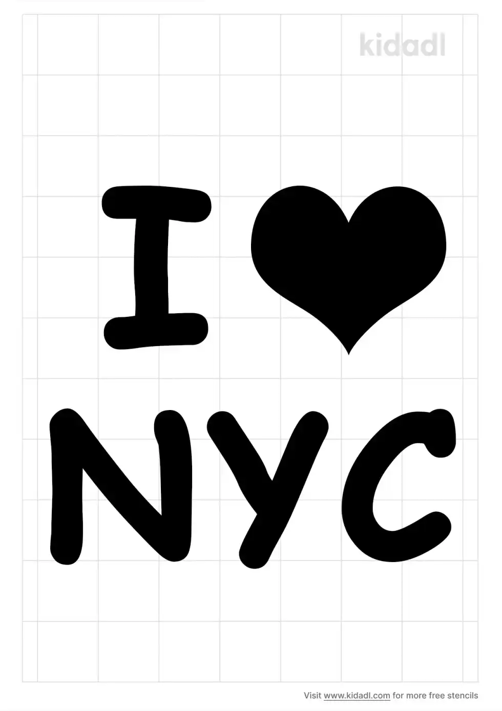 I Heart NYC Stencil