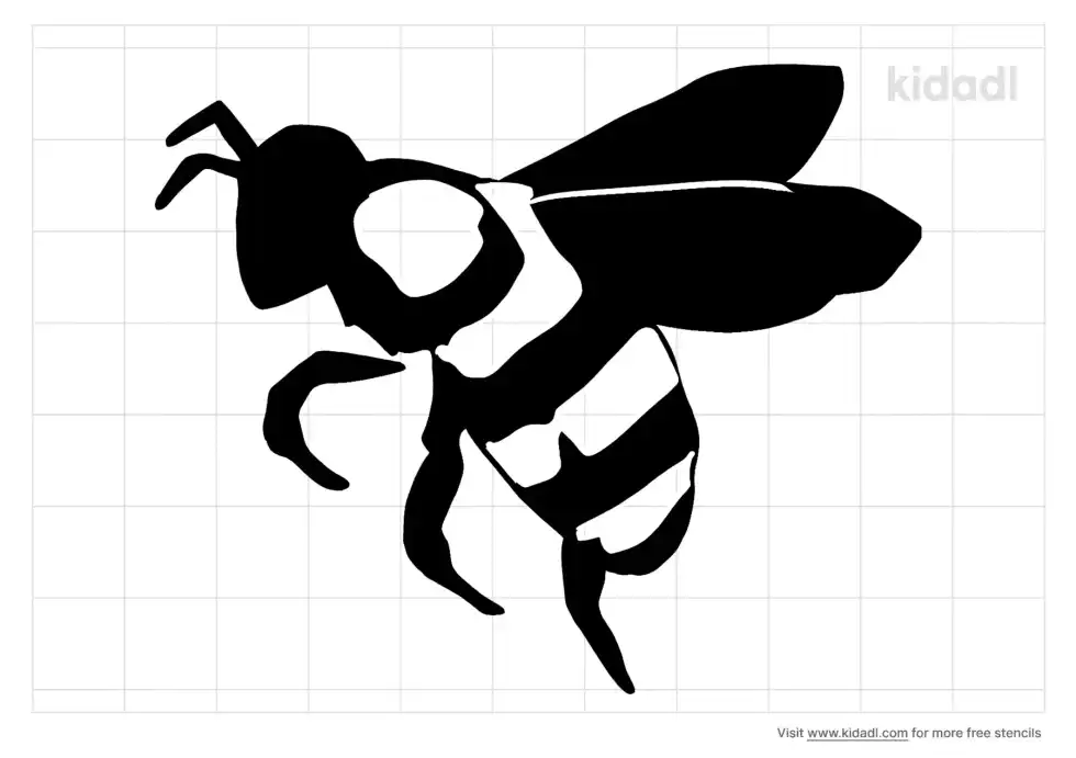 Honey Bee Side View Stencil