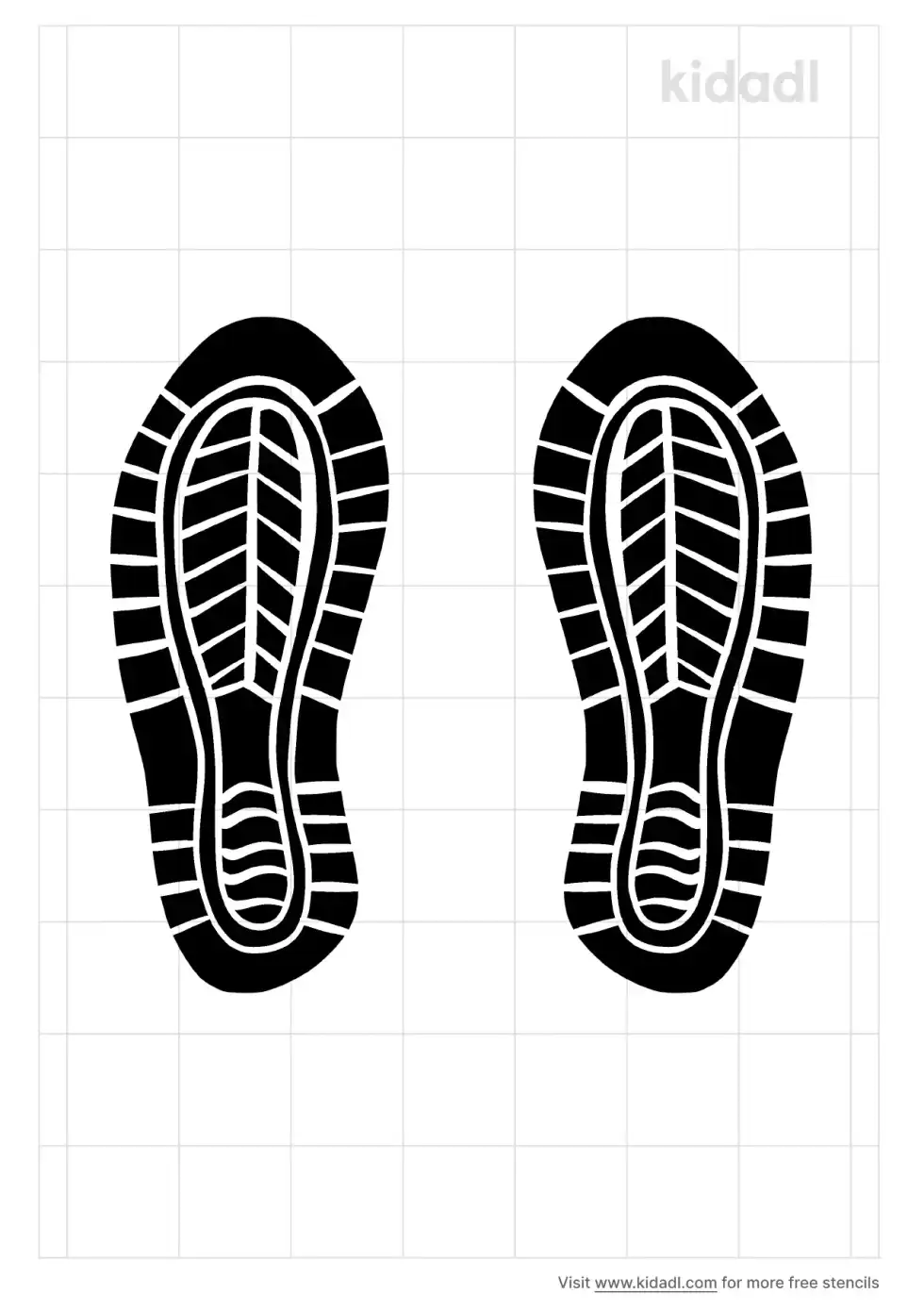 Boot Print Stencil
