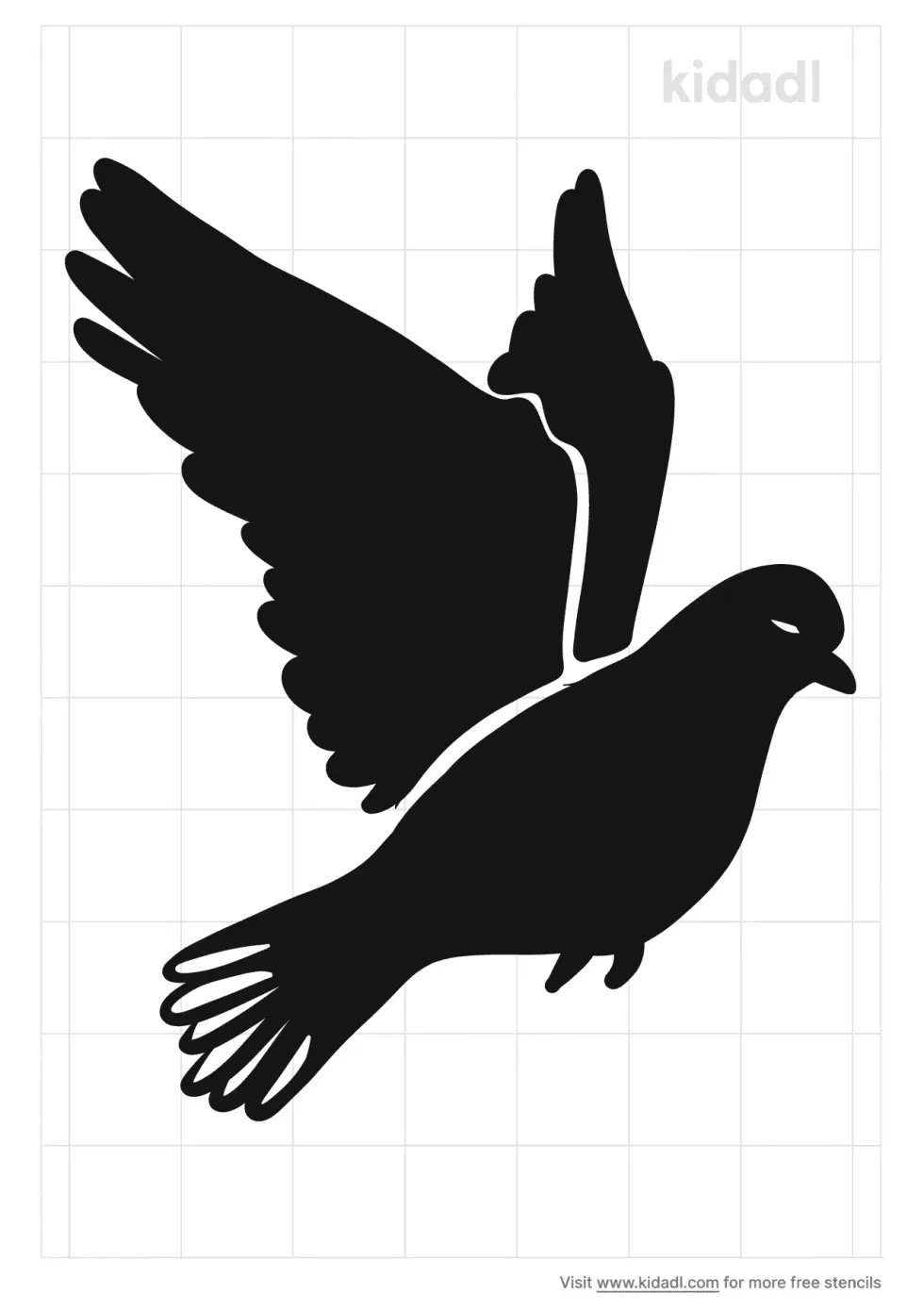Flying Pigeon Stencil