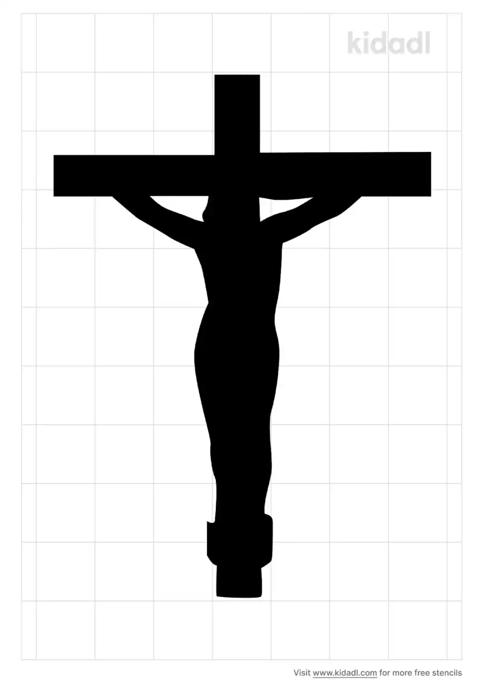 Jesus On Cross Stencil