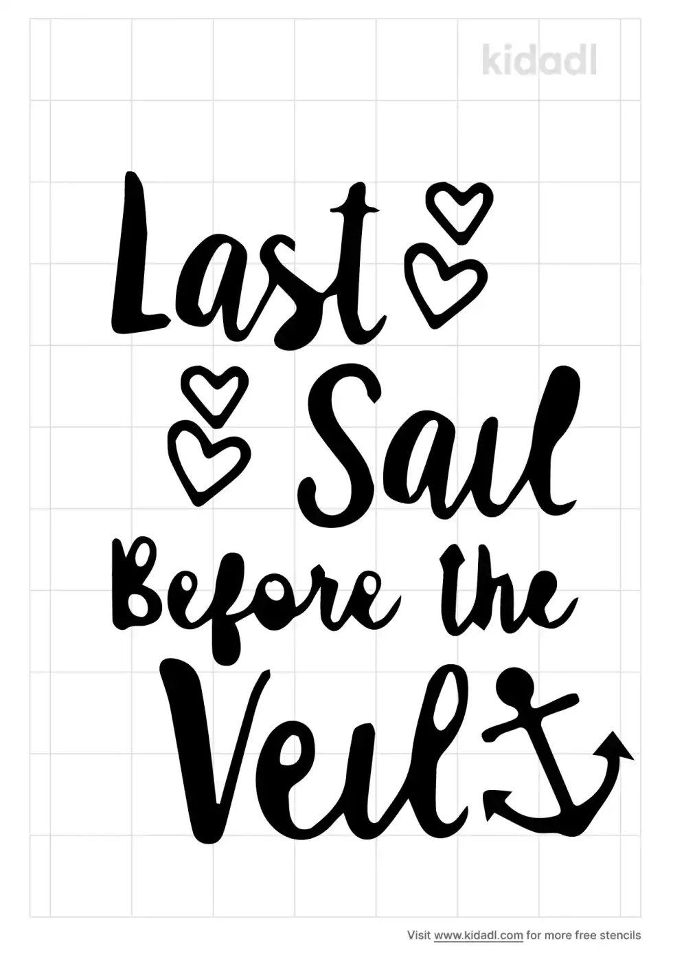 Last Sail Before The Veil Stencil