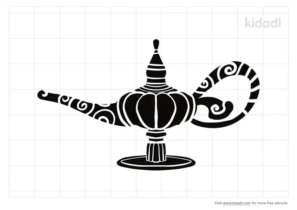 Genie Lamp Stencil