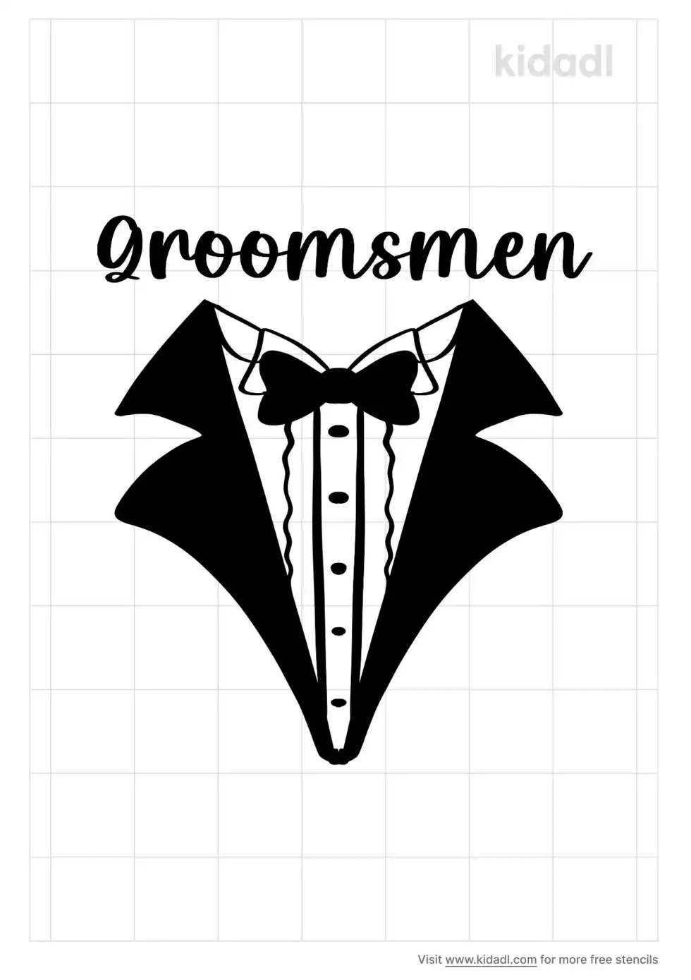 Groomsmen Stencil