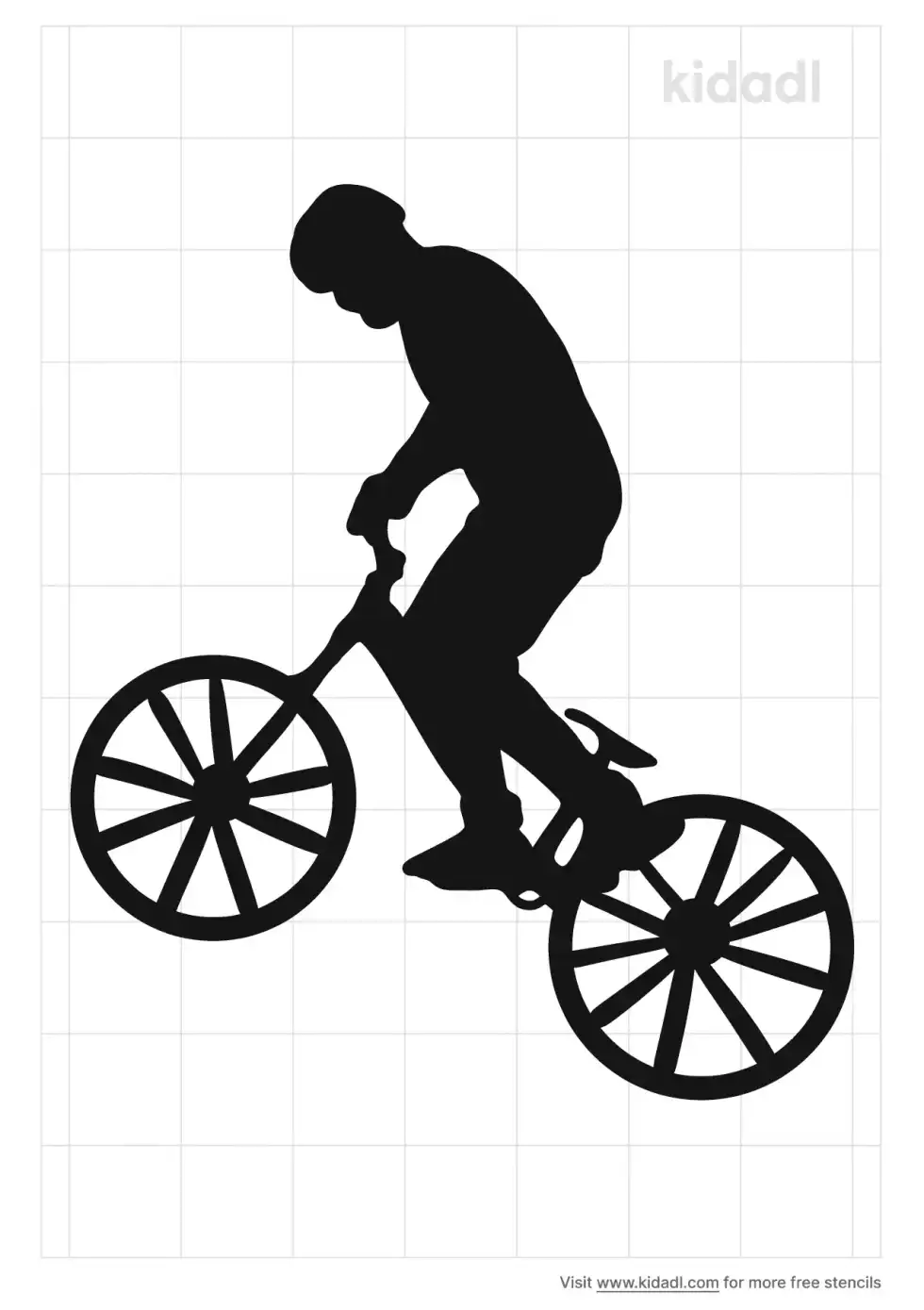 Bike Stunt Stencil
