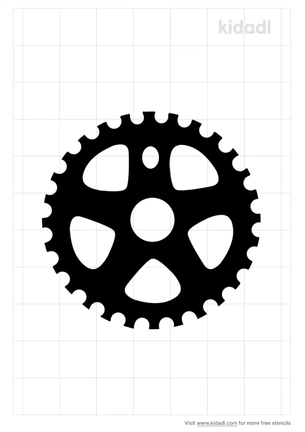 Bike Sprocket Stencil