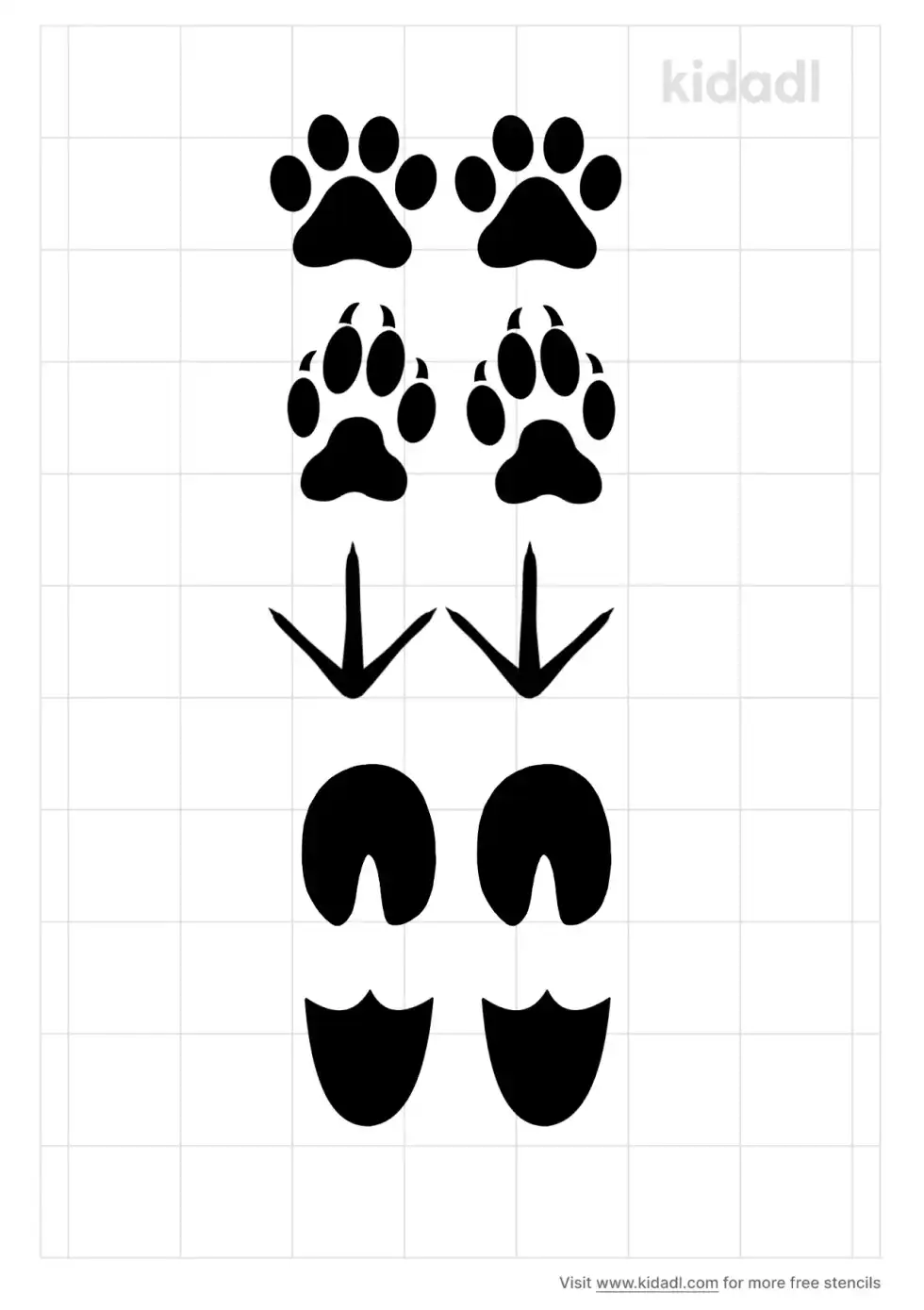 Animal Tracks Stencil