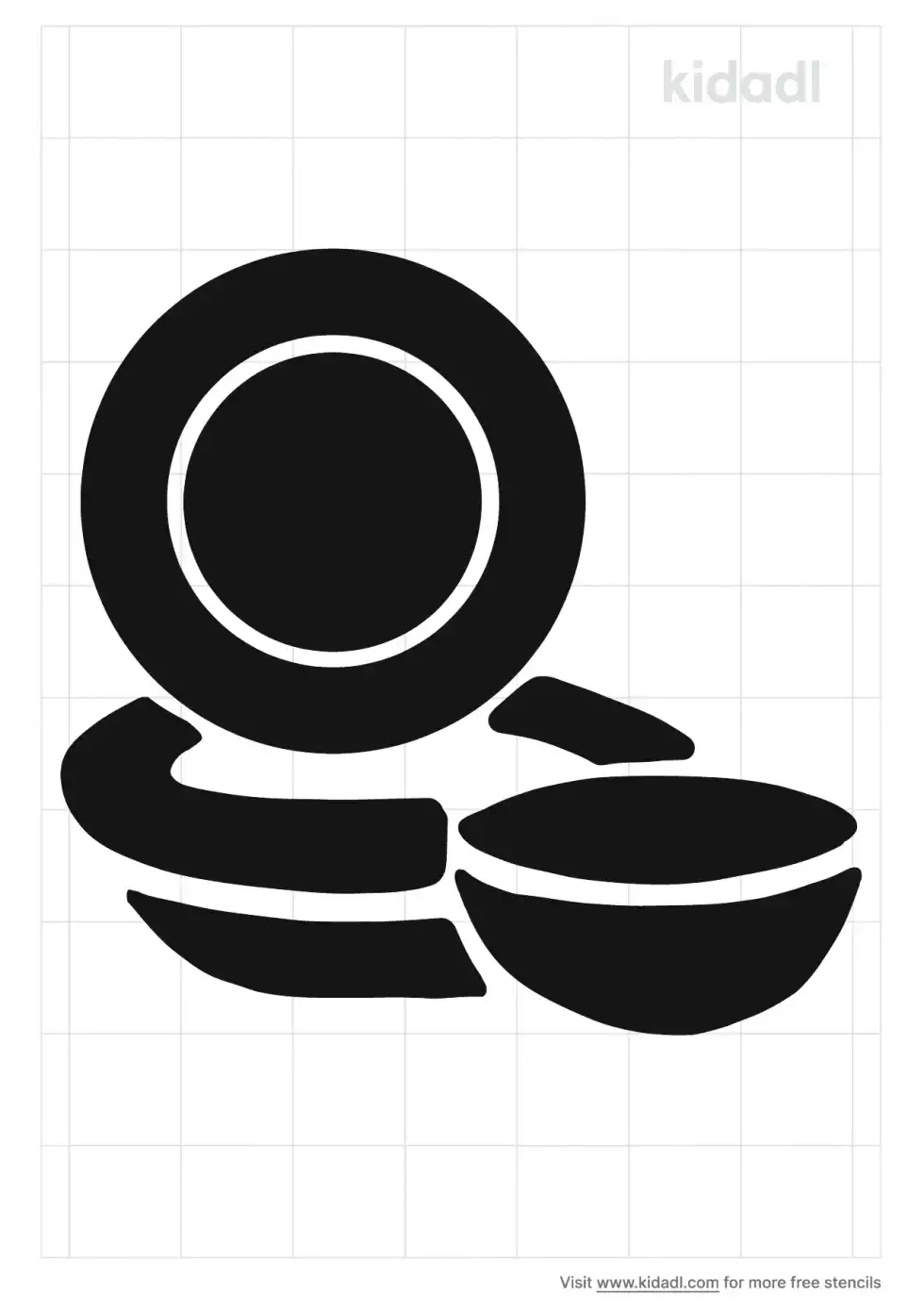 Dinnerware Set Stencil