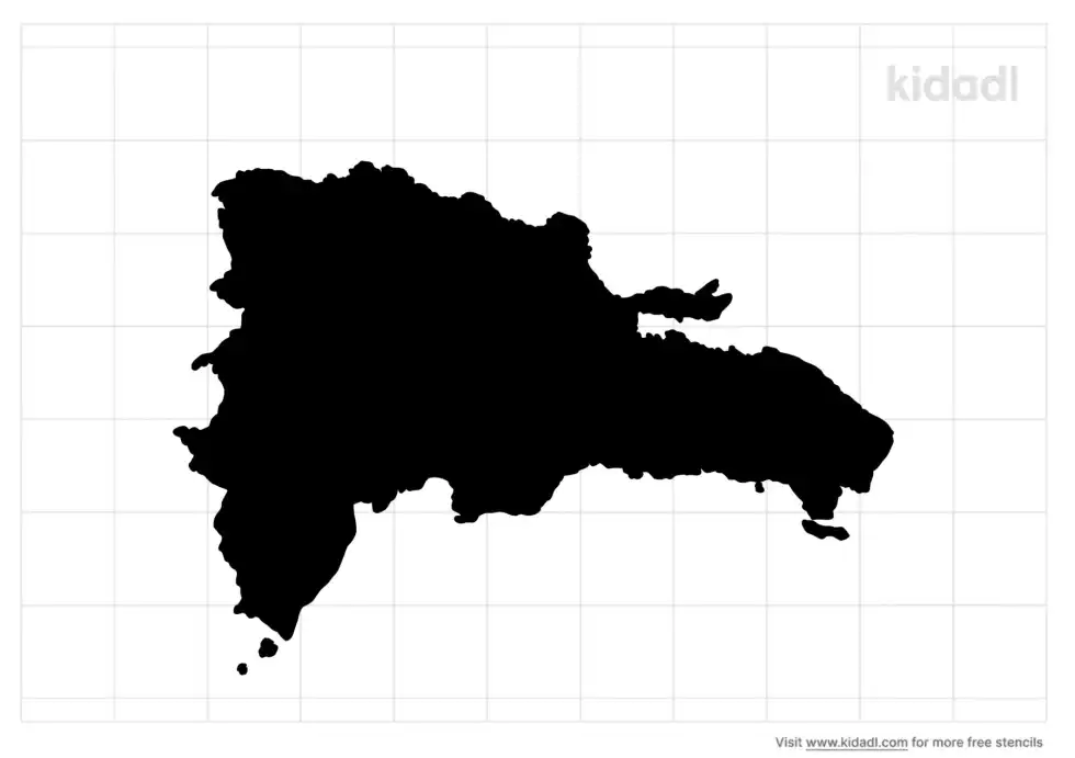 Dominican Republic Island Stencil