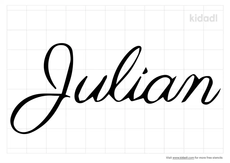Julian Name Stencil