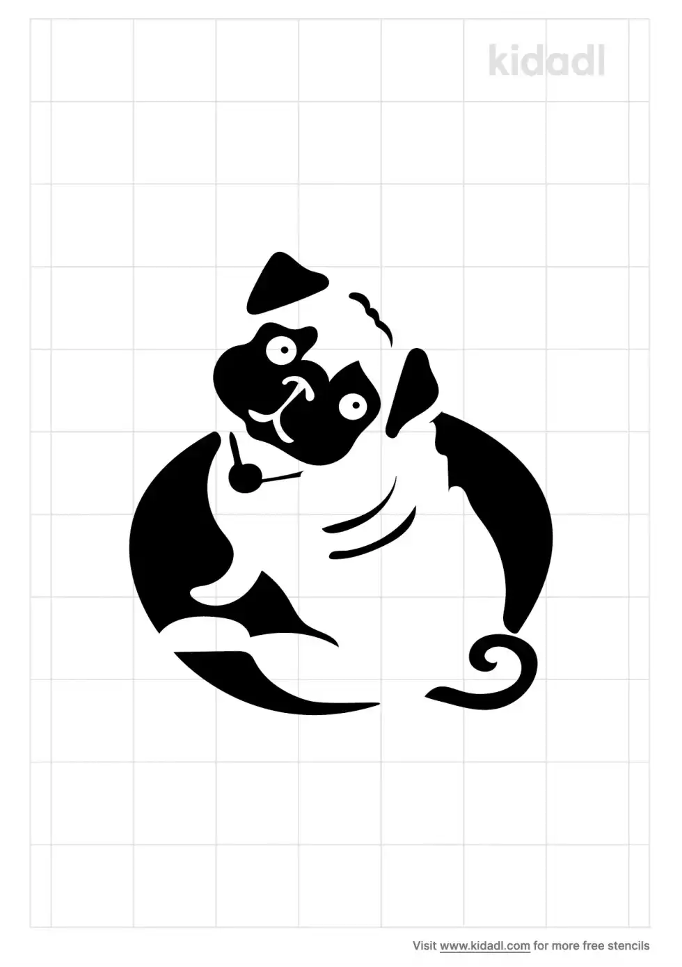 Easy Pug Stencil (Easy)