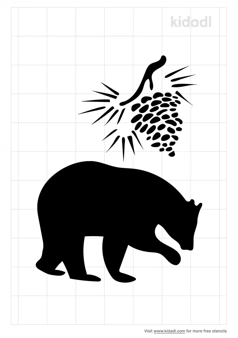 Bear Mountain Pinecone Stencil