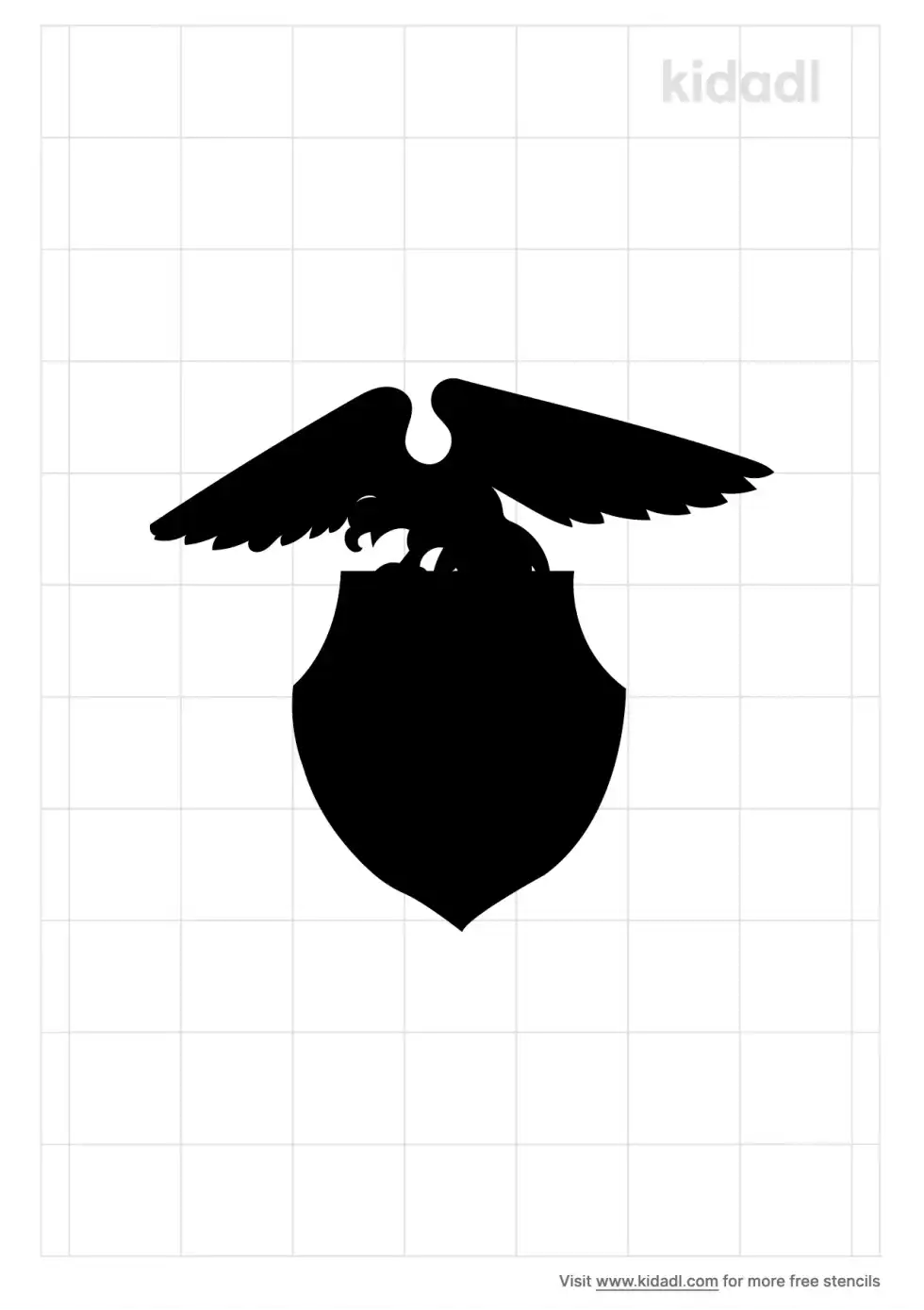 Eagle And Shield Designs Stencil