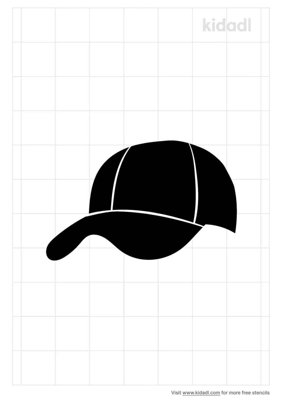 Baseball Hat Stencil