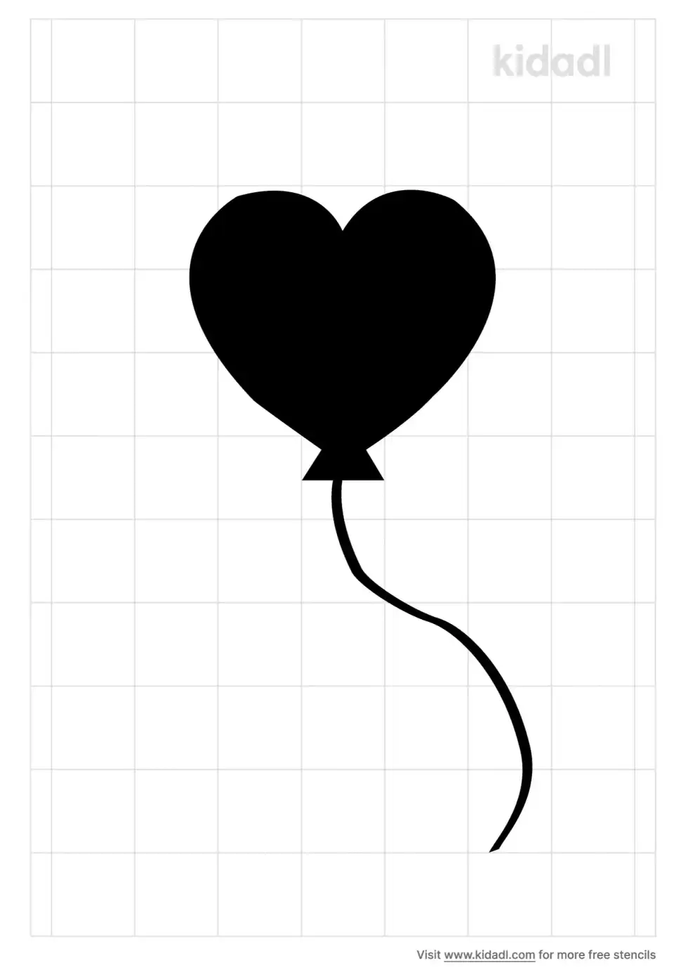 Balloon Heart Stencil