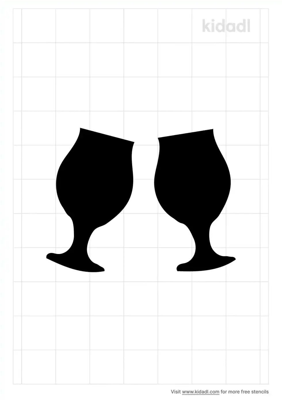 Belgian Tulip Beer Glasses Stencil
