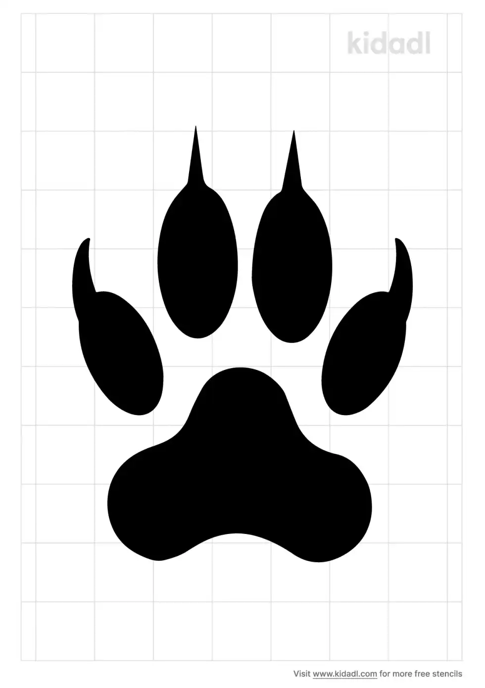 Jaguar Paw Print Stencil