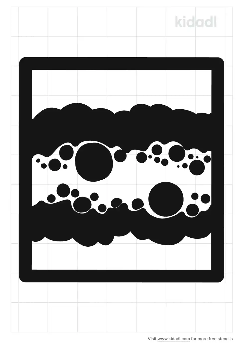 Bubble Border Stencil