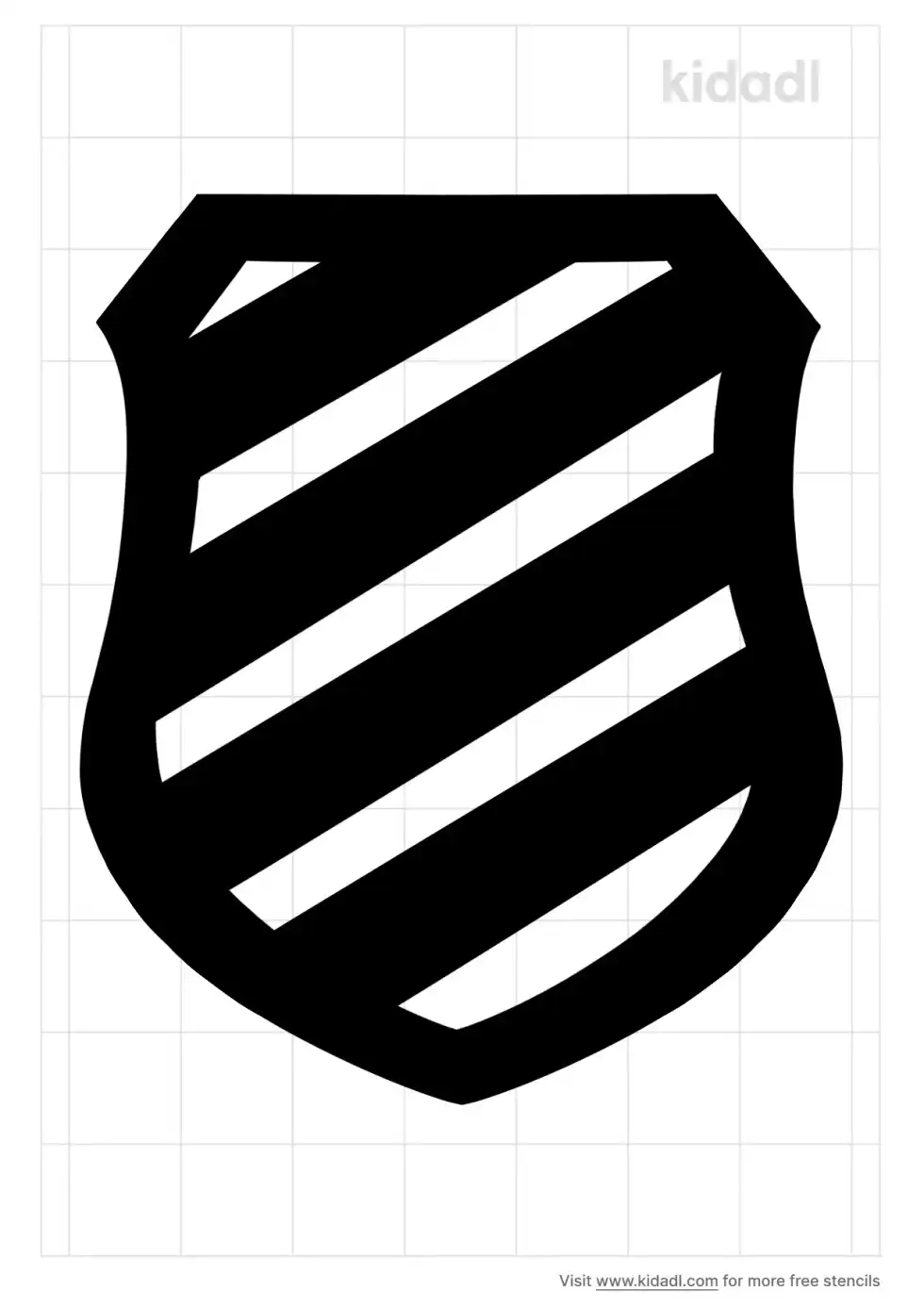 Diagonal Shield Stencil