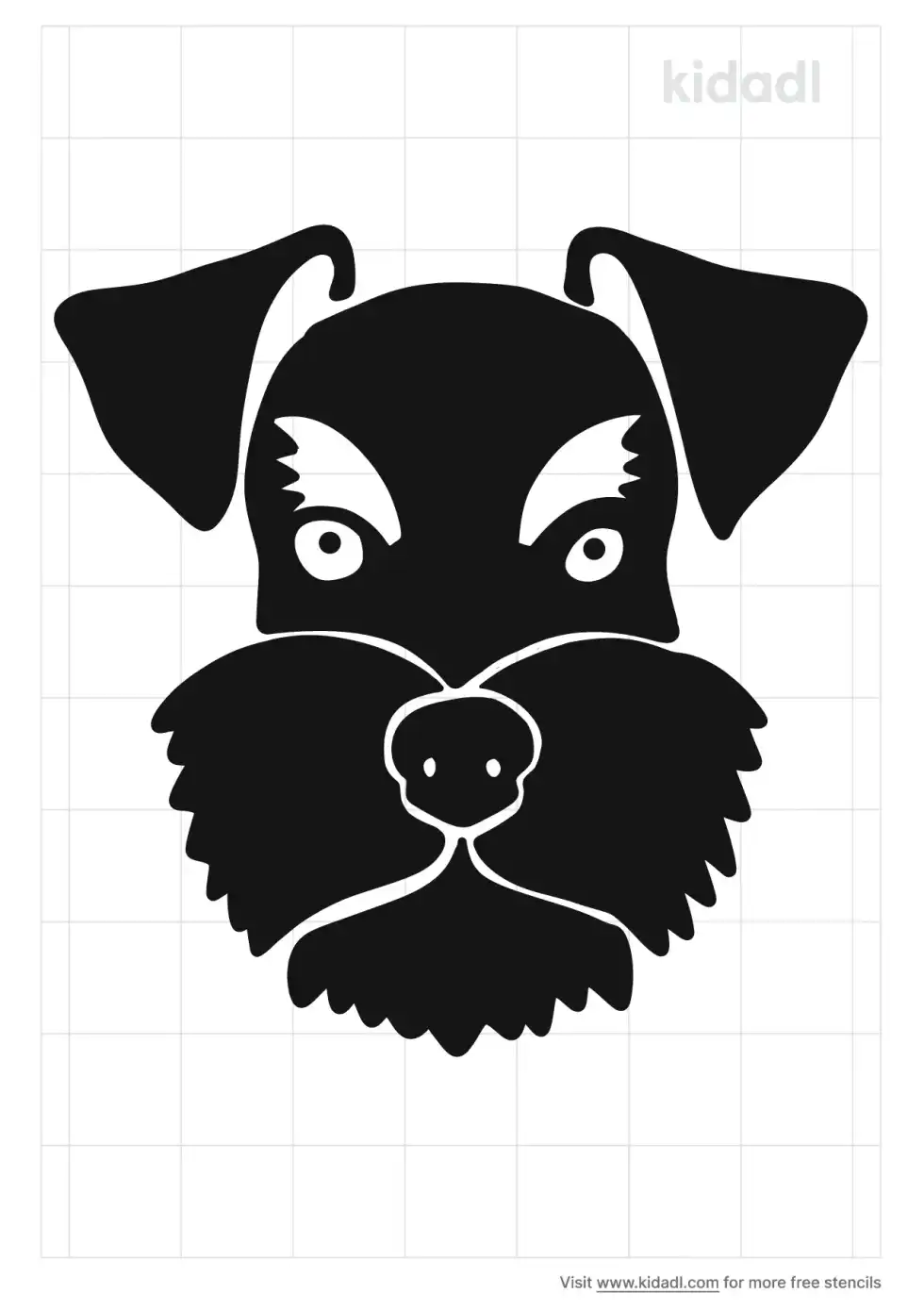 Schnauzers Face Stencil