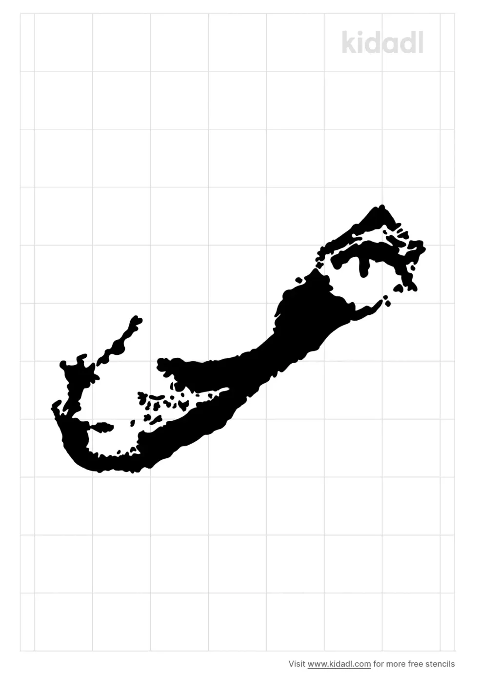 Bermuda Map Stencil